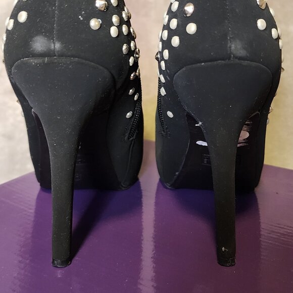 Madden Girl size 8.5 zip up booties 5 inch heels - Picture 11 of 12